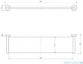 Omnires Modern Project półka szklana biały mat MP60930WM