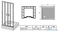 Ravak Blix BLDP4 drzwi prysznicowe 150cm aluminium grape Anticalc 0YVP0C00ZG