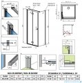 Radaway Fuenta Kdj B kabina 90x80cm lewa chrom połysk szkło przejrzyste 1384082-01-01L/1384051-01-01
