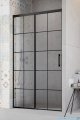 Radaway Idea Black Dwj Factory Drzwi wnękowe 160cm lewe czarny mat/szkło przejrzyste 387020-54-55L
