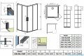 Radaway Idea Black Kdd Factory kabina prysznicowa 80x100cm czarny mat/szkło przejrzyste 387061-54-55L/387062-54-55R