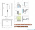 Radaway Idea 8 Kdj kabina 130x110cm lewa szkło przejrzyste 10340670-01-01L/10350603-01-01/10360110-01-01R