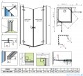 Radaway Fuenta Kdd kabina 100x80cm chrom połysk szkło przejrzyste 1384062-01-01L/1384061-01-01R