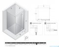 New Trendy Nesta kabina 110x90x200 cm prawa wspornik równoległy przejrzyste K-3646