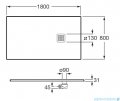 Roca Terran 180x80cm brodzik prostokątny konglomeratowy szary łupek AP10170832001200