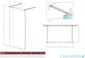 Radaway Modo New Black I kabina Walk-in 140x200 czarny mat/szkło przejrzyste 388144-54-01