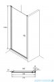 Roca Capital drzwi prysznicowe 80x195cm CZARNY MAT AM4708016M