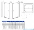 Radaway Essenza DWJ Drzwi wnękowe 130 prawe szkło przejrzyste 32744-01-01NR