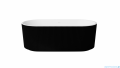 Besco Giuliana B&W 150x75cm wanna wolnostojąca ryflowana akrylowa + syfon klik-klak chrom #WASB-150-G