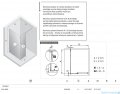 New Trendy Eventa Gold Shine kabina walk-in 120x200 cm jednoelementowa z dodatkową ścianką przejrzyste Złoty połysk EXK-4855