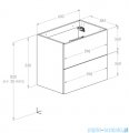 Roca Kwadro szafka 60x38x53 cm biały połysk A857969806