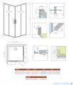 Radaway Idea Kdd Brushed GunMetal kabina 75x90cm szczotkowany grafit 387066-92-01L/387060-92-01R