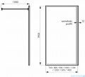 Massi Fix kabina prysznicowa walk In 140x195cm przejrzyste MSKP-FA1021-140