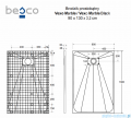 Besco Vexo Marble 130x90cm brodzik prostokątny VM-130-90-P
