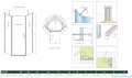 Radaway Nes Ptj kabina pięciokątna 100x100cm lewa szkło przejrzyste 10052000-01-01L/10052100-01-01