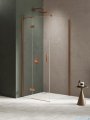 New Trendy Nesta Copper Brushed kabina 110x70x200 cm lewa wspornik równoległy miedź szczotkowana/szkło przejrzyste K-4608