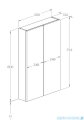 Roca Extra Kolumna łazienkowa niska z 2 drzwiami slim 80x50x12 NIEBIESKI MAT A857960538