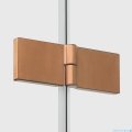 New Trendy Nesta Copper Brushed kabina 100x110x200 cm prawa wspornik równoległy miedź szczotkowana/szkło przejrzyste K-4636