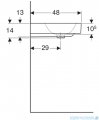 Geberit One Umywalka prostokątna z otworem na baterię 60x48cm KeraTect 505.020.01.1