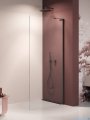 New Trendy Nesta Black kabina Walk-In 110x200 cm wspornik kątowy szkło przejrzyste K-1726-WL