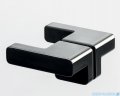 New Trendy Eventa Black Chrome drzwi wnękowe pojedyncze z dodatkową ścianką 150x200 cm przejrzyste prawe czarny połysk EXK-6142