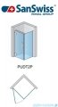 SanSwiss Pur PUDT2P Ścianka boczna 100-160cm profil chrom szkło przejrzyste PUDT2PSM41007