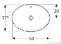 Geberit VariForm Umywalka owalna wpuszczana w blat 55x40cm KeraTect 500.716.00.2