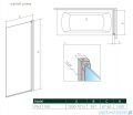 Radaway Nes 8 Pnj parawan nawannowy 100cm prawy przejrzyste 10061100-01-01R