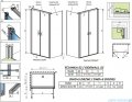 Radaway Nes Black DWD+S kabina 90x90cm czarny mat/szkło przejrzyste 10034090-54-01/10040090-54-01