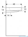 Geberit One CleanDrain Umywalka prostokątna dwa otwory na baterię 120x48cm KeraTect 505.049.00.1