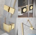 Radaway Essenza Gold Ptj kabina pięciokątna 100x80cm lewa szkło przejrzyste 1385010-09-01L/1385055-01-01