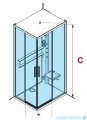 Novellini Glax 2 2.0 kabina z hydromasażem 100x70 prawa srebrna G22A107DT1-1BB