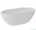 ScandiBath Mandal wanna wolnostojąca/przyścienna z korkiem i przelewem BIAŁYM 150x77cm  Q360S-1501OEMBP