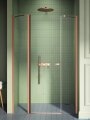 New Trendy New Soleo Copper Brushed 120x195 cm drzwi wnękowe wsporniki skośne miedź szczotkowana/szkło przejrzyste D-0968A