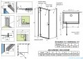 Radaway Essenza 8 Brushed Copper Kdj kabina 100x90cm lewa szczotkowana miedź 10480612-01-01L/10470337-93-01L/10113090-01-01