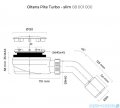 Oltens Pite Turbo syfon brodzikowy czarny odpływ 90 mm 08001300