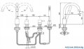 Kohlman Maxima 4-otworowa bateria wannowa QB244M