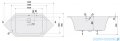 Sanplast Space Line W6k/SPACE wanna sześciokątna+stelaż STW-001 190x90 cm 610-100-1551-01-000