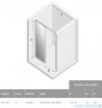 New Trendy Porta drzwi prysznicowe 120x200cm lewe szkło przejrzyste EXK-1049