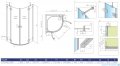 Radaway Essenza Pro Pdd kabina 80x90cm przejrzyste 10095080-01-01L/10095090-01-01R