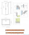 Radaway Idea Gold Kdj kabina 140x90cm prawa złoty połysk/szkło przejrzyste 387044-09-01R/387050-09-01L