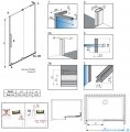Radaway Furo SL Brushed Nickel DWJ drzwi prysznicowe 110cm prawe szczotkowany nikiel 10307572-91-01R/10110530-01-01