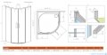 Radaway Idea Pdd kabina 90x90cm szkło przejrzyste 387139-01-01/387140-01-01