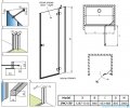 Radaway Fuenta Dwj drzwi wnękowe 130cm prawe chrom połysk szkło przejrzyste 1384017-01-01R