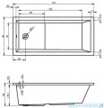Riho Lusso Plus wanna prostokątna 170x80cm nogi+syfon B006001005/207093/208865