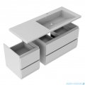 Oristo Brylant szafka z umywalką prawa 125x50x48cm grafit/biały OR36-SD2S-85-5/OR36-SD2S-40-5/UME-BR-125-92-P