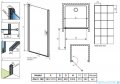 Radaway Nes 8 Black Dwj I Factory Drzwi wnękowe 100cm lewe czarny mat/szkło przejrzyste 10076100-54-55L