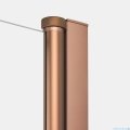 New Trendy New Soleo Copper Brushed 150x195 cm drzwi wnękowe wsporniki skośne miedź szczotkowana/szkło przejrzyste D-0971A