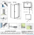 Radaway Fuenta Kdj kabina 120x75cm prawa chrom połysk szkło przejrzyste 1384042-01-01R/1384049-01-01