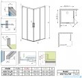 Radaway Idea Kdd kabina 75x70cm chrom połysk/szkło przejrzyste 387066-01-01L/387065-01-01R